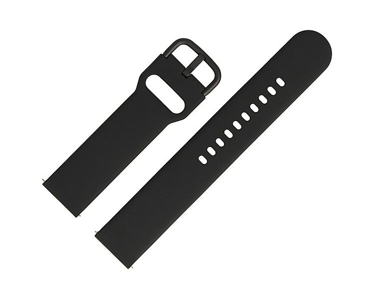 MARBURGER Uhrenarmband 20mm Silikon Fitness Smartwatch XL Extra Lang Schwar günstig online kaufen