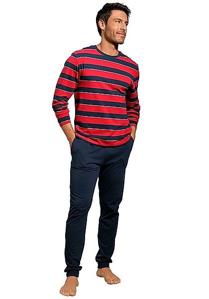 H.I.S Pyjama 1 Stück, 2 tlg. Schlafanzug mit aufwendig gestreiftem Oberteil günstig online kaufen