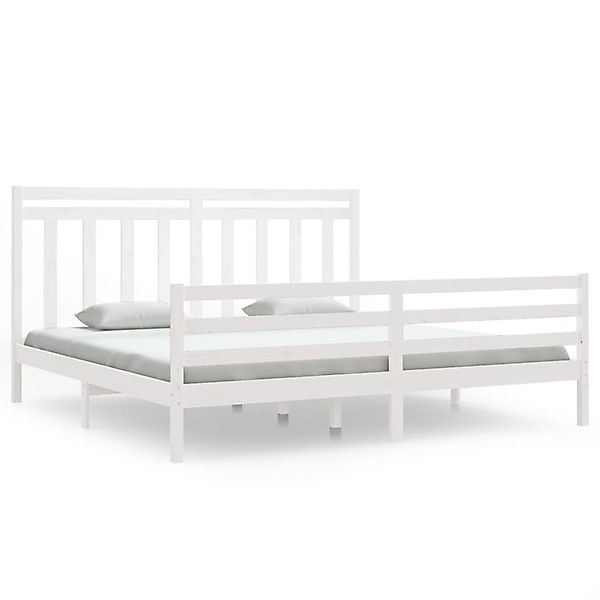vidaXL Massivholzbett Weiß 200x200 cm1119006 günstig online kaufen