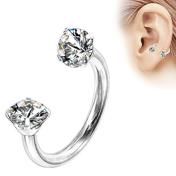 Taffstyle Piercing-Set Lippen Nasen Hufeisen Kristall günstig online kaufen