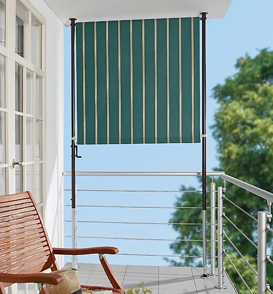 Angerer Freizeitmöbel Klemm-Senkrechtmarkise, grün/weiß, BxH: 120x225 cm günstig online kaufen