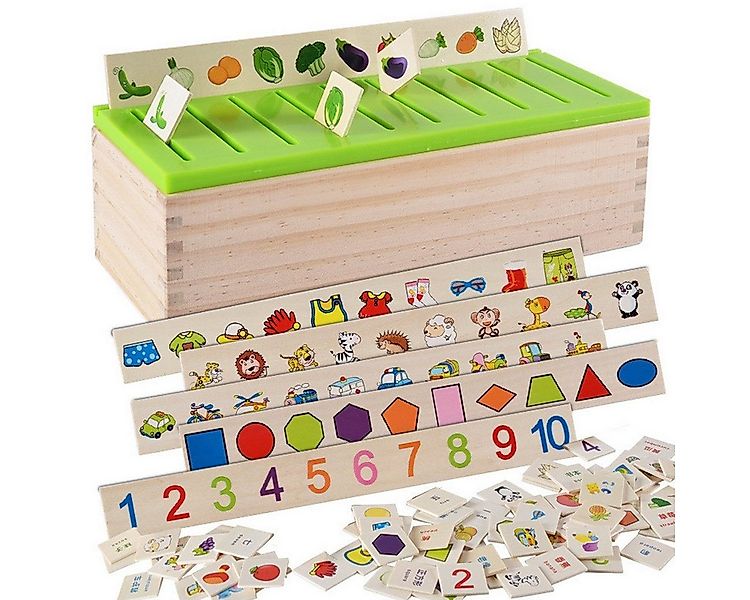 Welikera Lernspielzeug Montessori Holz Steckspiel, Sortierspiel, Kinder Spi günstig online kaufen