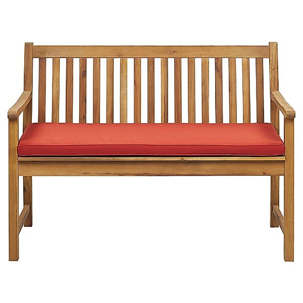 Beliani Gartenbank VIVARA Dunkelrot 61x120x88 günstig online kaufen