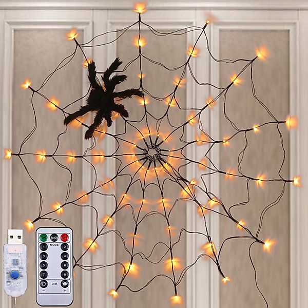 Jibenhome LED-Lichternetz LED Spinnennetz-Licht Halloween mit günstig online kaufen