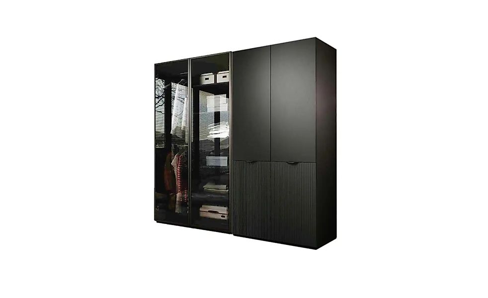 Drehtürenschrank  Sandbox ¦ schwarz ¦ Maße (cm): B: 202 H: 200 Schränke > K günstig online kaufen