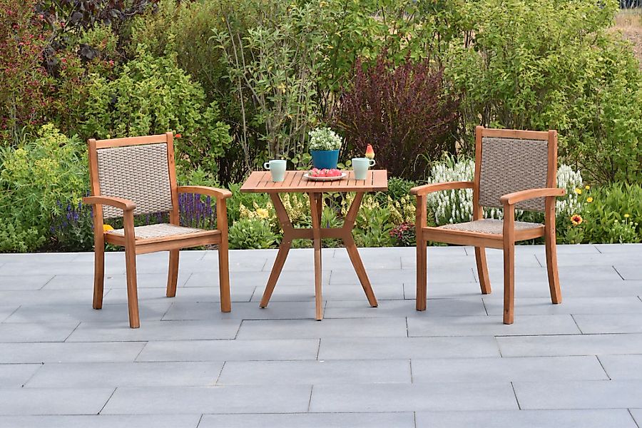 MERXX Garten-Essgruppe ""Castilla"" Set, Geöltes Akazienholz, 3 Stk. tlg. T günstig online kaufen