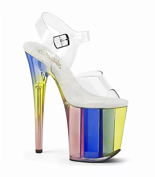 FLAMINGO-808RT High Heels Sandalette - Transparent/Weiß/Mehrfarbig | Please günstig online kaufen