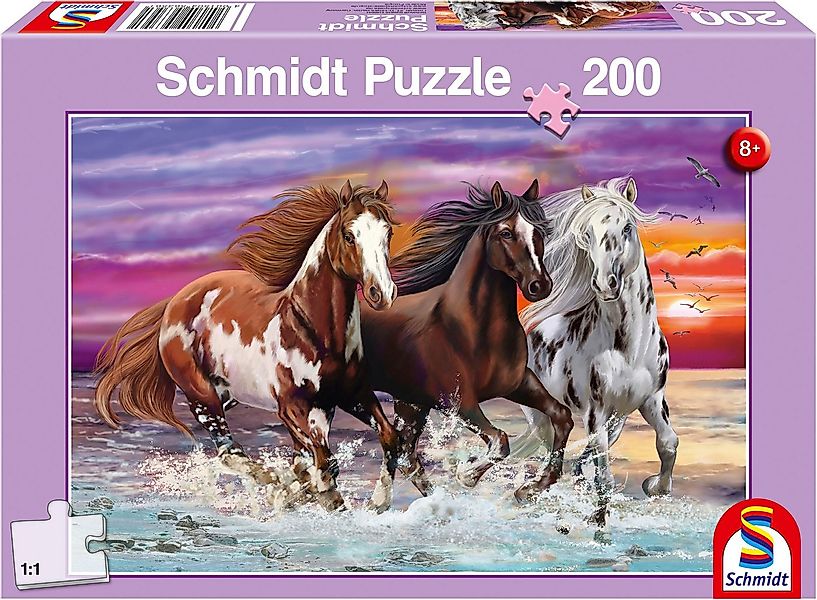 Schmidt Spiele Puzzle Wildes Pferde-Trio, 200 Puzzleteile günstig online kaufen