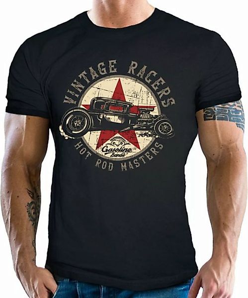 GASOLINE BANDIT® T-Shirt für Rockabilly Vintage Hot Rod Fans günstig online kaufen