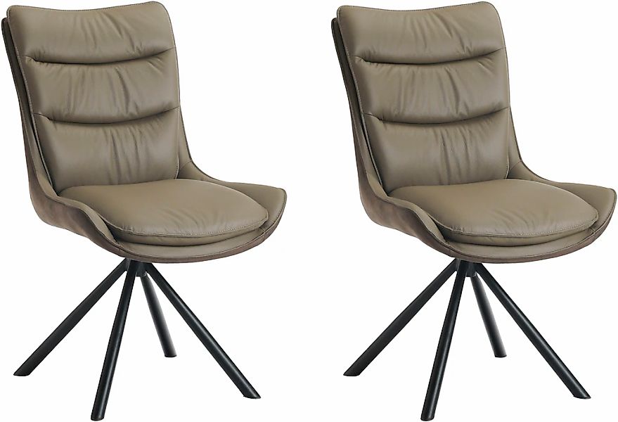 Jockenhöfer Gruppe Drehstuhl "Maurice (Set, 2 St.)", (Set), 2 St., Leder, E günstig online kaufen