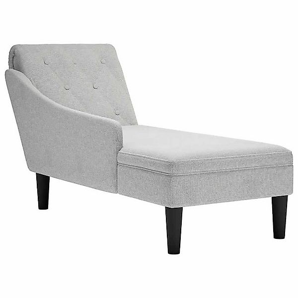 vidaXL Chaiselongue Chaiselongue mit Kissen und Rechter Armlehne Wolkengrau günstig online kaufen