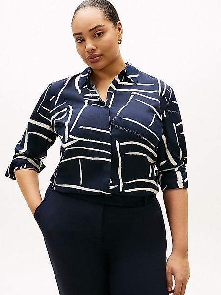 Tommy Hilfiger Curve Hemdbluse CRV VIS TWILL BUTTON UP SHIRT in großen Größ günstig online kaufen