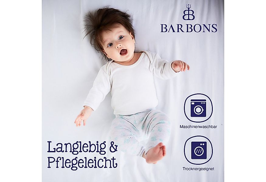 BARBONS Spannbettlaken 60x120 für Baby, Jersey Bettlaken Babybett, Kinderbe günstig online kaufen