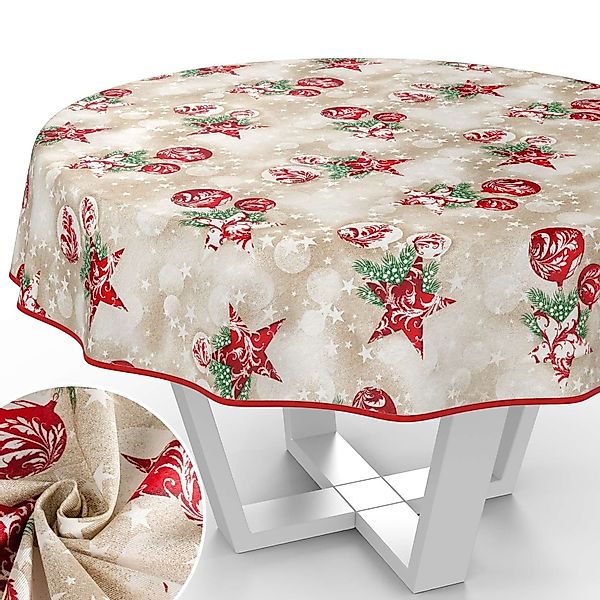 ANRO Tischdecke abwaschbar mit Motiv schmutzabweisend günstig online kaufen