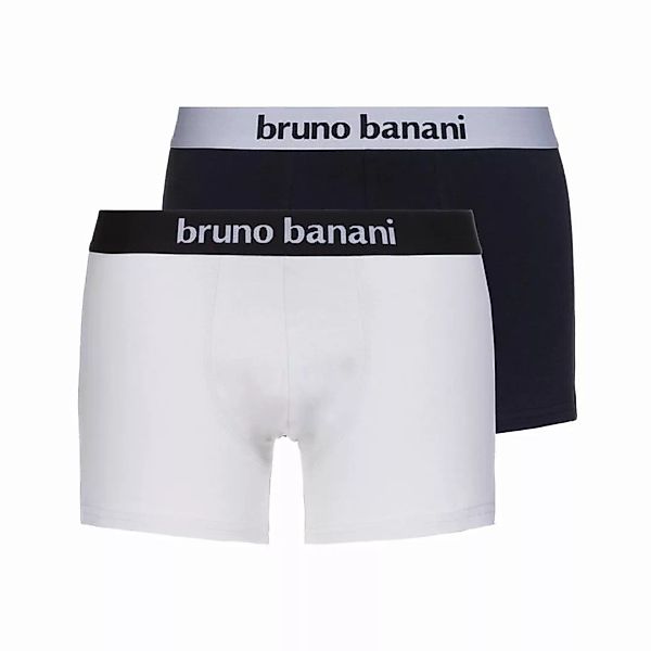 Bruno Banani Herren Boxershorts, 2er Pack - Flowing, Baumwolle hellgrau/sch günstig online kaufen