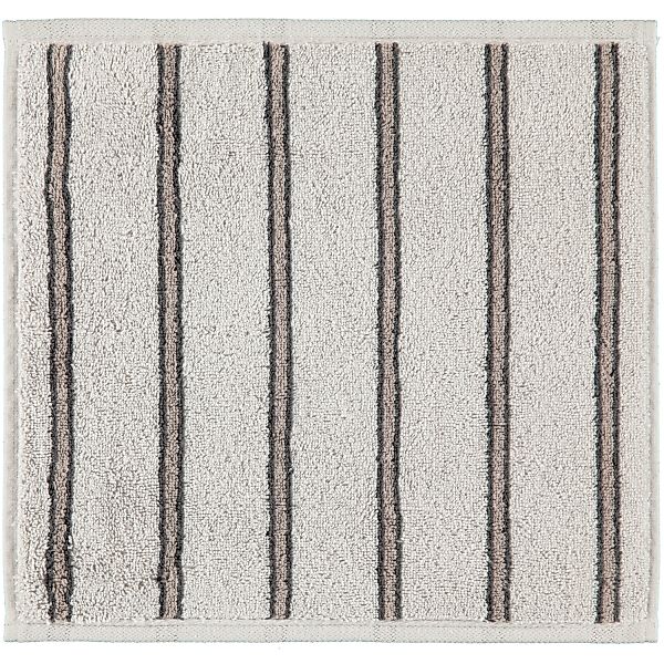Cawö Polo Streifen 365 - Farbe: platin - 73 - Seiflappen 30x30 cm günstig online kaufen