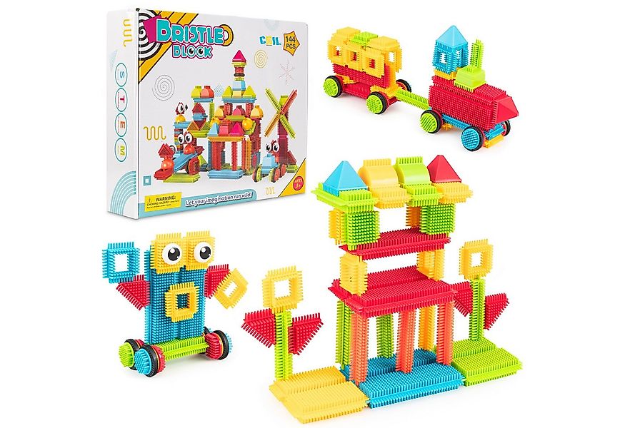 COIL Steckspielzeug, Bausteine ​​in Borstenform, Igelblöcke Spielbauklötze, günstig online kaufen