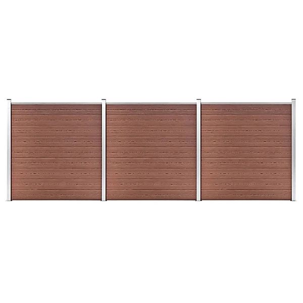 vidaXL Gartenzaun WPC 526x186 cm Braun 3053208 günstig online kaufen