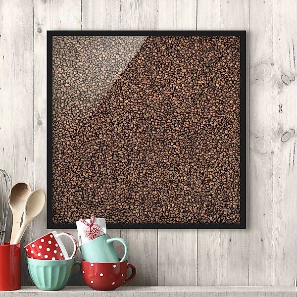 Bild mit Rahmen Küche - Quadrat Sea of Coffee günstig online kaufen