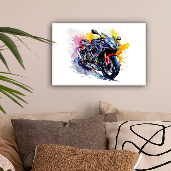 OneMillionCanvasses® Leinwandbild Motorrad - Fahrrad - günstig online kaufen