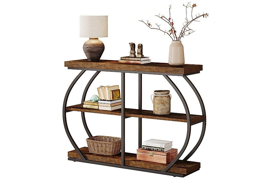 Tribesigns Konsolentisch 105 cm Ausstellungstisch, 3-stöckiger Eingangstisc günstig online kaufen