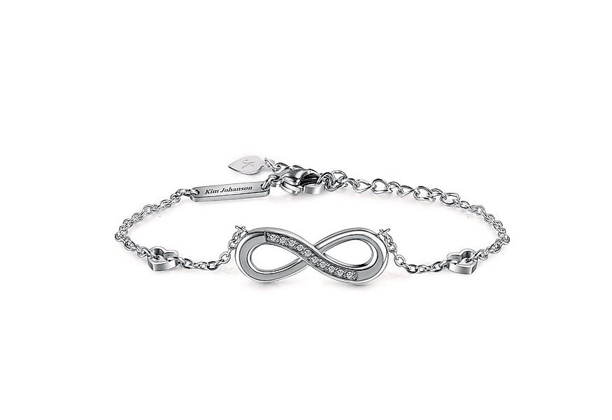 Kim Johanson Fußkette Infinity aus Edelstahl (1-tlg), mit funkelnden Zirkon günstig online kaufen