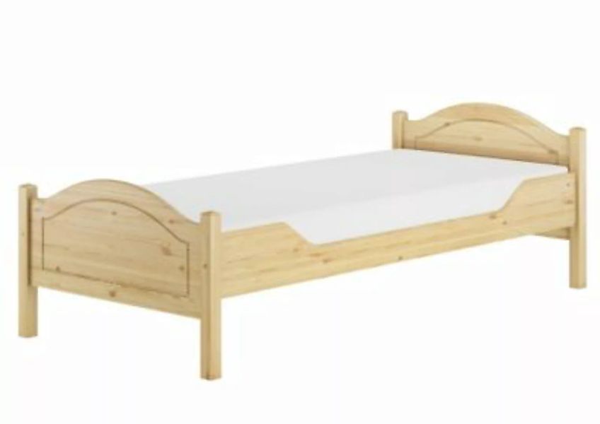 Erst-Holz® Holzbett Kiefer Massiv 100x200 mit Federleisten und Matratze nat günstig online kaufen