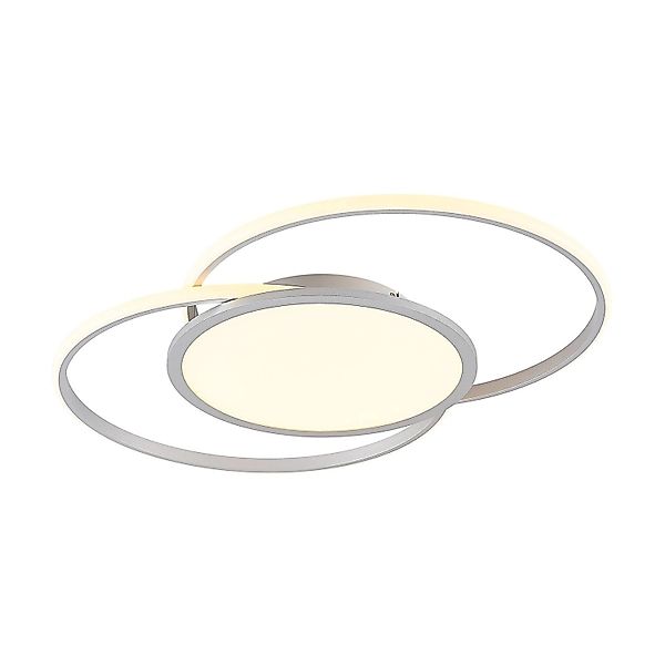 Lucande LED Deckenleuchte Senne 9956105 Dimmbar mit Leselampe Modern in Alu günstig online kaufen