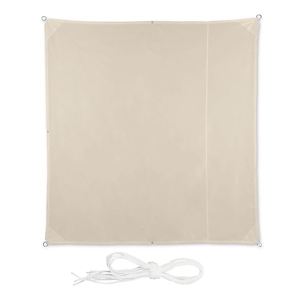 relaxdays Sonnensegel Quadrat in Beige, 2 günstig online kaufen