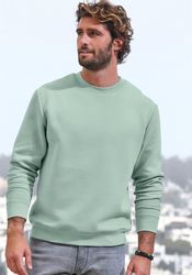 John Devin Sweatshirt, Langarm, Pullover mit Struktur, Rundhals, Baumwollmi günstig online kaufen