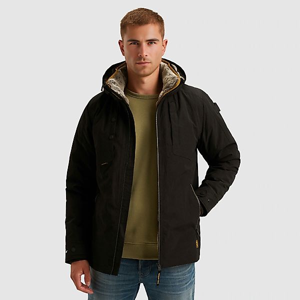 PME LEGEND Winterjacke mit Kapuze Herausnehmbares Fellimitat günstig online kaufen