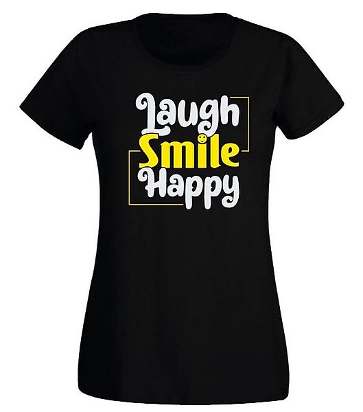 G-graphics T-Shirt Damen T-Shirt - Laugh Smile Happy Slim-fit, mit trendige günstig online kaufen