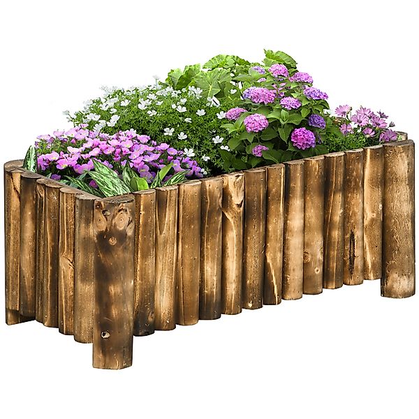 Outsunny Hochbeet 78x35x30cm Pflanzkasten Kräuterbeet Gemüse- & Blumenbeet günstig online kaufen
