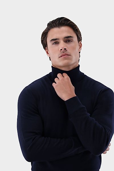 Rollkragenpullover aus Merzerisierter Merinowolle günstig online kaufen