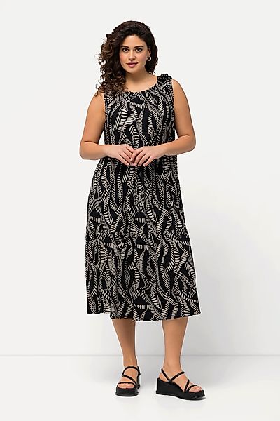 Ulla Popken Midikleid Jerseykleid geraffter Ausschnitt günstig online kaufen