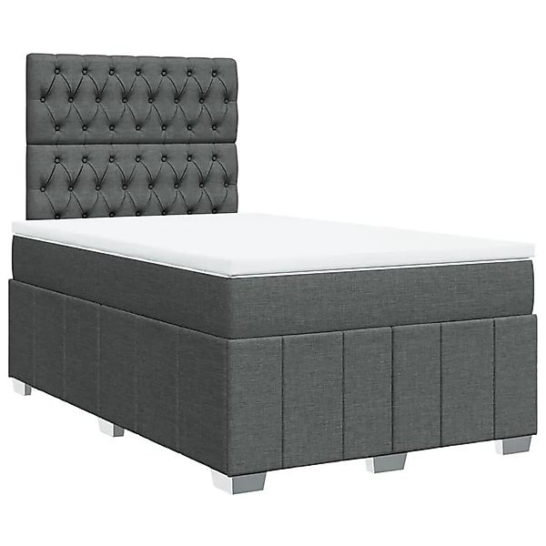 vidaXL Boxspringbett mit Matratze Dunkelgrau 120x190 cm Stoff 3291615 günstig online kaufen