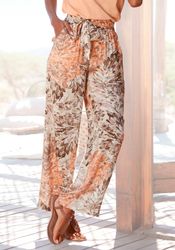 LASCANA Palazzohose mit Blumendruck, sommerliche Stoffhose mit Taschen, Str günstig online kaufen