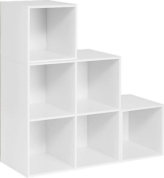 Woltu Bücherregal, 1-tlg., Würfelregal Schrank mit 6 Fächern, 90x90x30cm günstig online kaufen