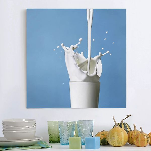 Leinwandbild Küche - Quadrat Milk günstig online kaufen