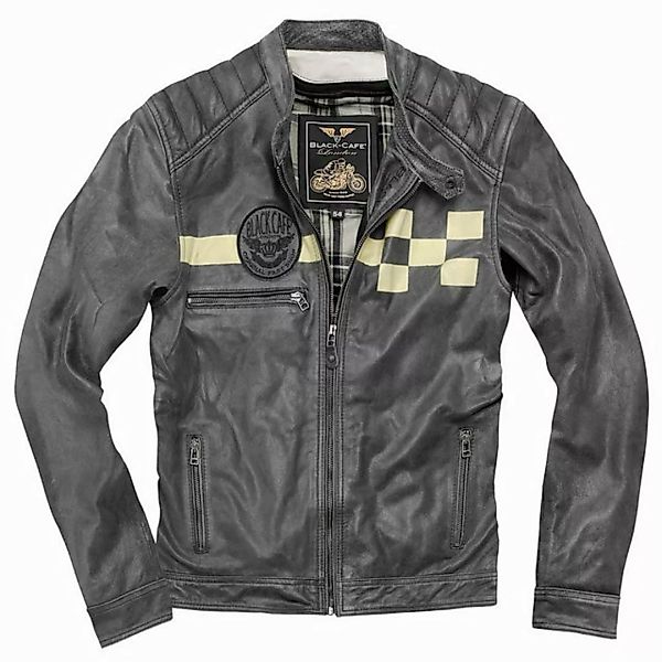 Black-Cafe London Allwetterjacke SevenT Motorrad Lederjacke günstig online kaufen