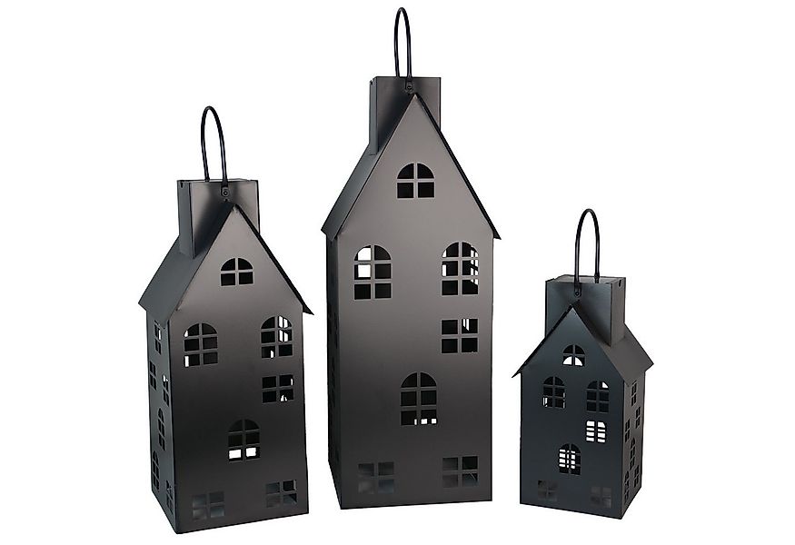 UNUS GARDEN LED Solarleuchte Metall-Häuser groß 3er Set (80cm,60cm,40cm), M günstig online kaufen