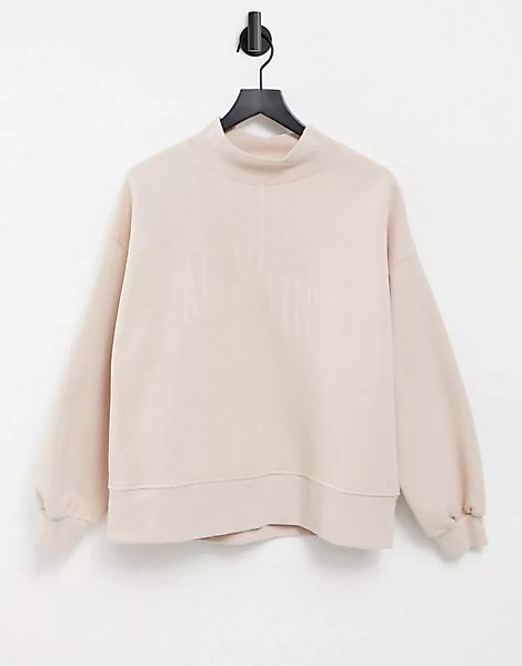 AllSaints – Nevarra – Hochgeschlossenes Sweatshirt in Rosépink mit farblich günstig online kaufen