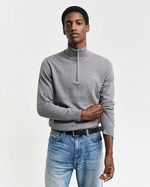 Gant Troyer CLASSIC COTTON HALF ZIP mit gerippten Details günstig online kaufen