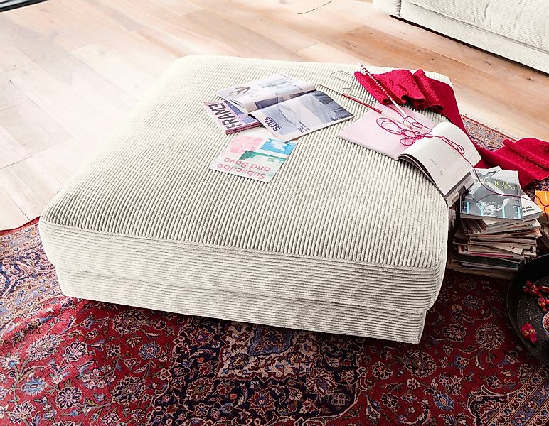 Places of Style Hocker "Enisa", passend zum "Enisa"-Sofa, Bezug in Cord günstig online kaufen