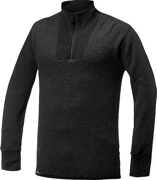Woolpower Funktionsunterhemd Zip Turtleneck 400 Merino Mid Layer Black günstig online kaufen
