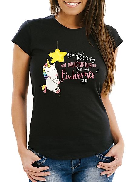 MoonWorks Print-Shirt Damen T-Shirt Einhorn Ich günstig online kaufen