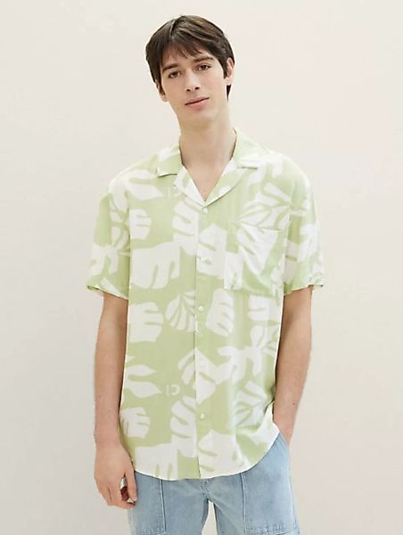 TOM TAILOR Denim Langarmhemd Relaxed Hemd mit Allover-Print günstig online kaufen