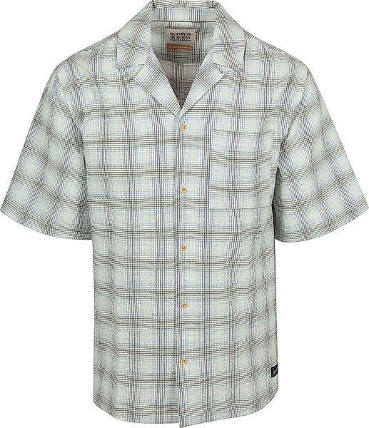 Scotch and Soda Shortsleeve Hemd Seersucker Karos Multicolor - Größe L günstig online kaufen