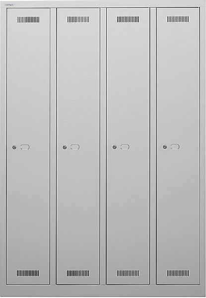 Bisley Garderobenschrank Garderobenschrank Monobloc 4 Abteile einstöckig li günstig online kaufen