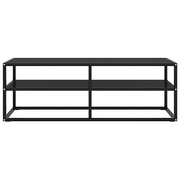 Tv-schrank Schwarz Mit Schwarzem Glas 120x40x40 Cm günstig online kaufen